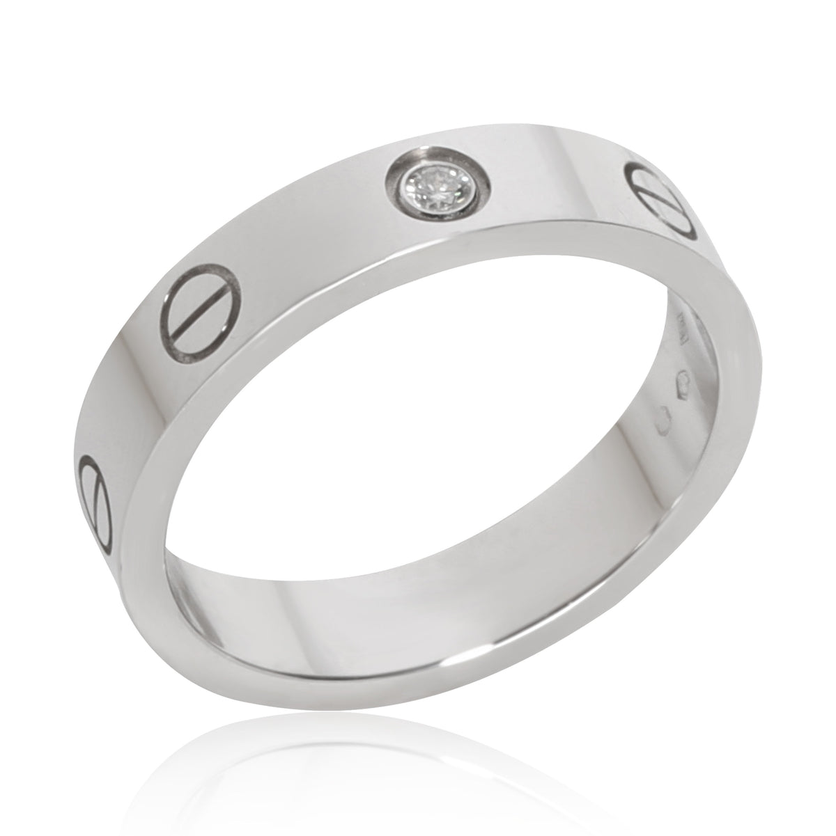 Cartier Diamond Love Ring in 18K White Gold 0.02 CTW