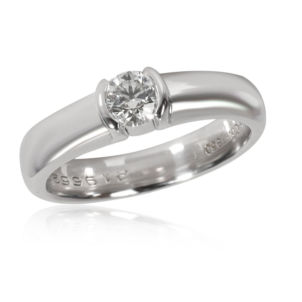 Tiffany & Co. Diamond Engagement Ring in  Platinum H VVS1 0.3 CTW