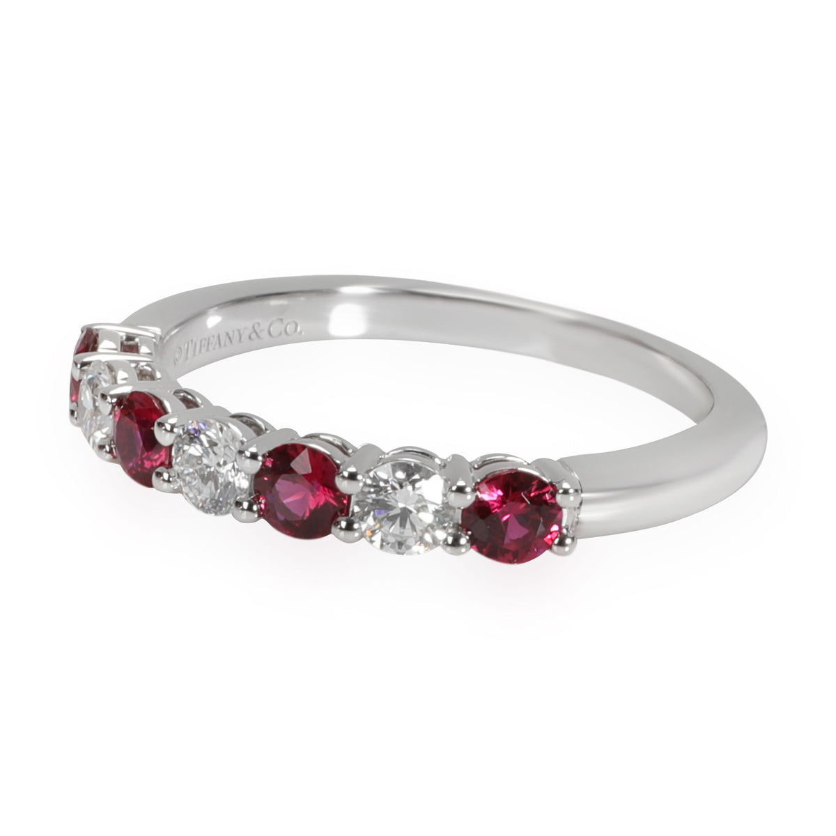 Tiffany & Co. Embrace Ruby and Diamond Band in  Platinum 0.25 CTW