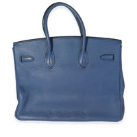 Hermès Bleu Brighton Clémence Birkin 35 PHW