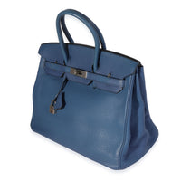 Hermès Bleu Brighton Clémence Birkin 35 PHW