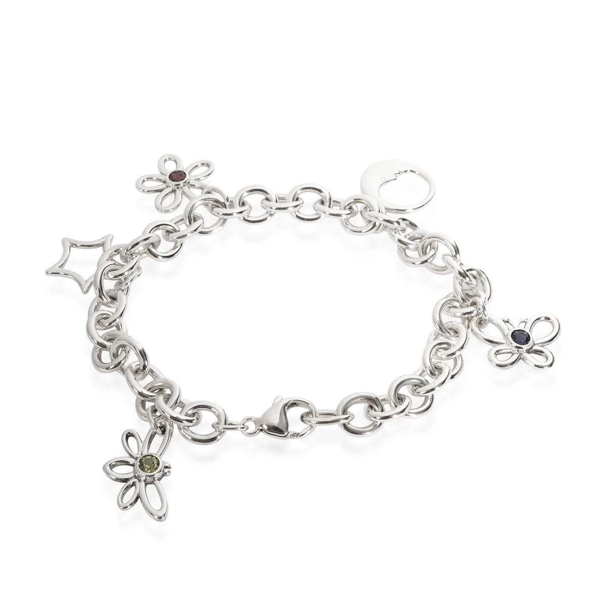 Tiffany & Co. Daisy , Moon Charm Bracelet in  Sterling Silver