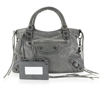 Balenciaga Gris Tarmac Lambskin Classic Town Bag