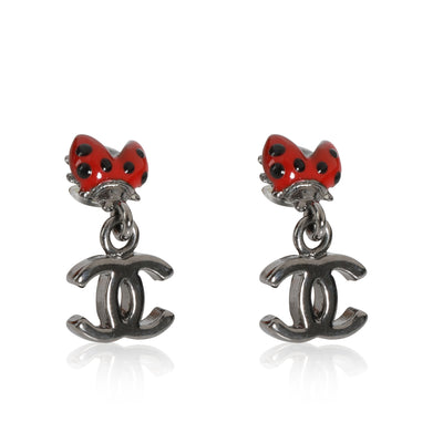 Chanel Spring 2008 Ladybug Enamel Earrings