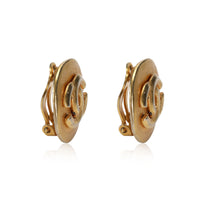 Chanel Spring 1996 CC Button Earrings,  Gold Toned