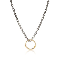 Gucci Ouroboros Two-Tone Circle Snake Pendant 18K Yellow Gold/Sterling Silver