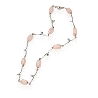 Tiffany & Co. Rose Quartz Necklace in  Sterling Silver