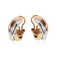 Cartier Trinity Hoop Clip On Earrings in 18K 3 Tone Gold