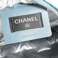 Chanel Blue Ombre Logo Embossed Nylon Doudoune Backpack