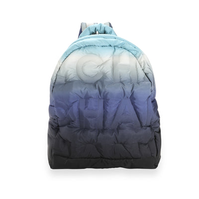 Chanel Blue Ombre Logo Embossed Nylon Doudoune Backpack