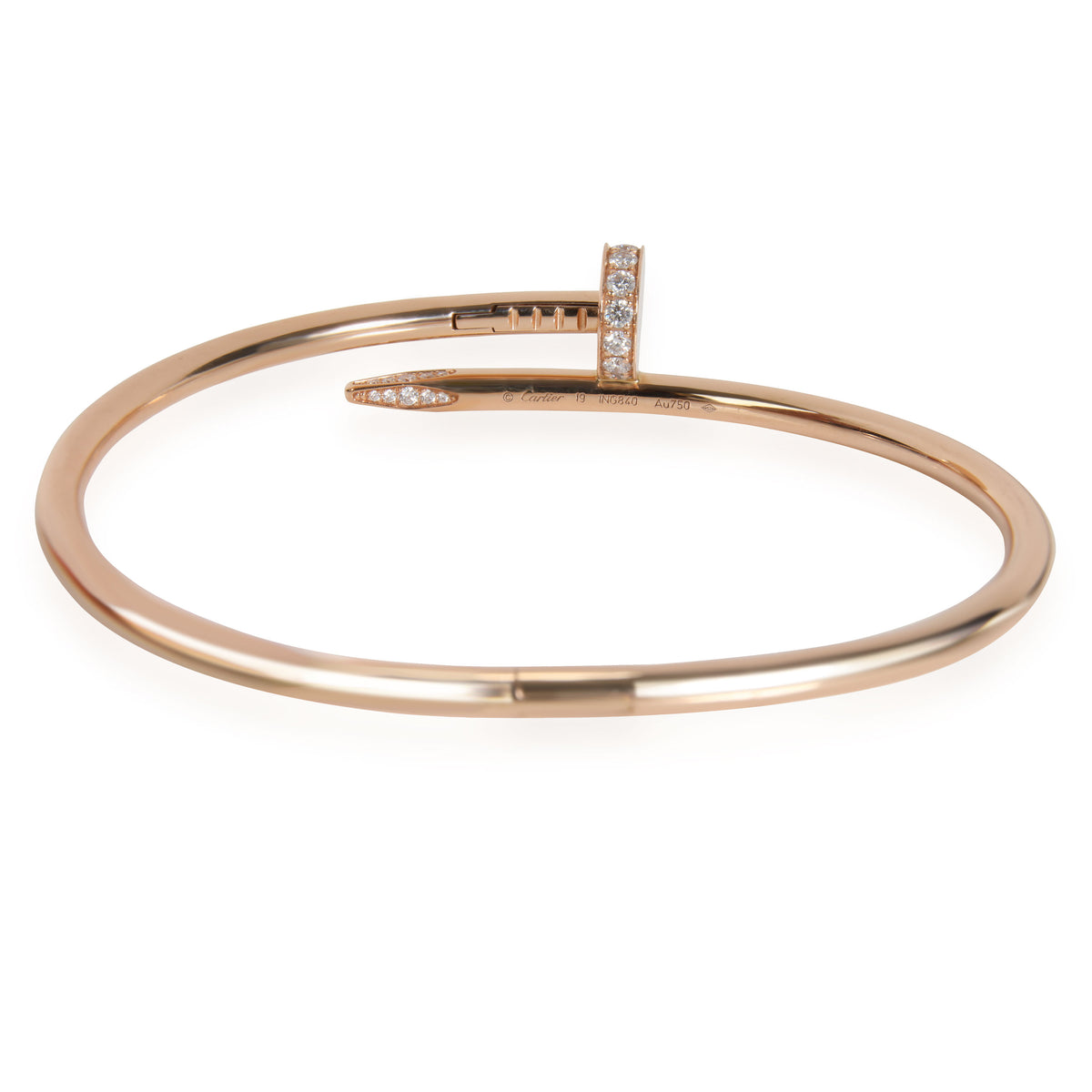 Cartier Juste un Clou Diamond Bracelet in 18K Rose Gold 0.59 CTW