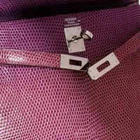 Hermès Violet Lizard Sellier Kelly 25 PHW