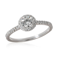 Tiffany & Co. Soleste Halo Diamond Engagement Ring in  Platinum H VVS1 0.55 CTW