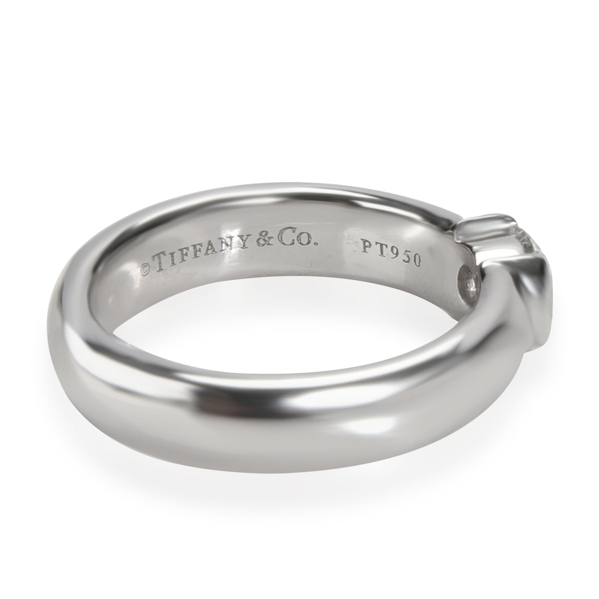 Tiffany & Co. Bezel Diamond Engagement Ring in  Platinum E VS2 0.32 CTW