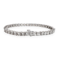 Miracle Set Diamond Bracelet in 14K White Gold 5.30 CTW