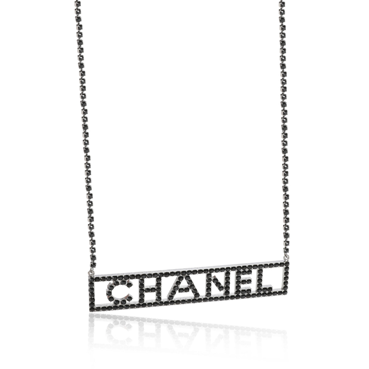 Chanel Ruthenium Bar Necklace