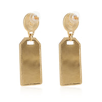 Chanel Tag Drop Earrings with Pearl Tops