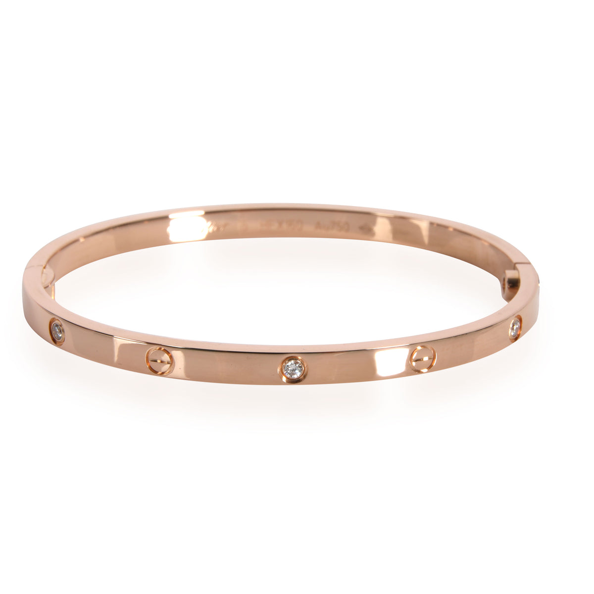 Cartier Love Diamond Bracelet in 18K Pink Gold 0.15 CTW