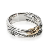 David Yurman X Crossover Band in 18K Yellow Gold/Sterling Silver