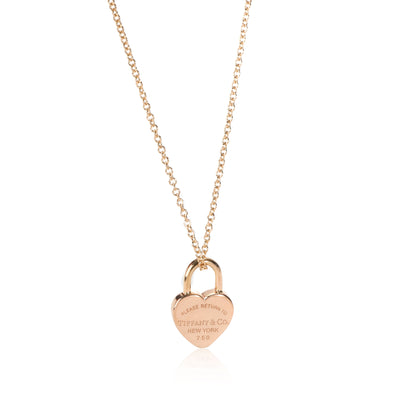 Return to Tiffany Mini Heart Lock Pendant in 18K Rose Gold