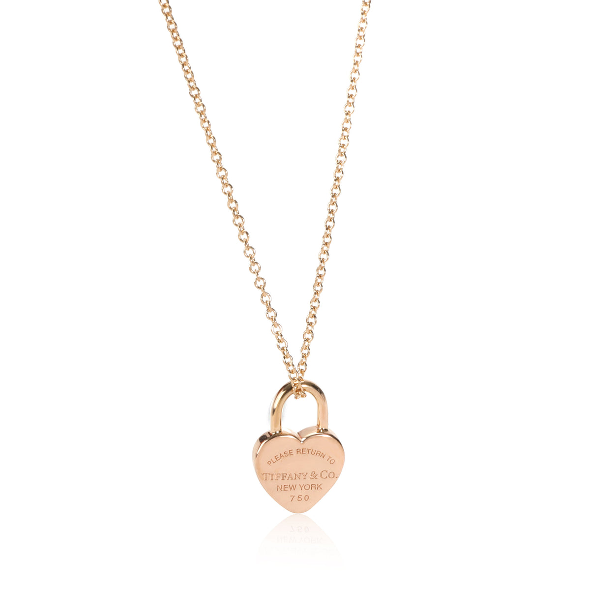 Return to Tiffany Mini Heart Lock Pendant in 18K Rose Gold