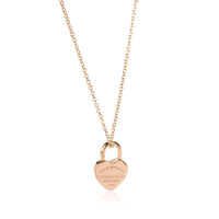 Return to Tiffany Mini Heart Lock Pendant in 18K Rose Gold