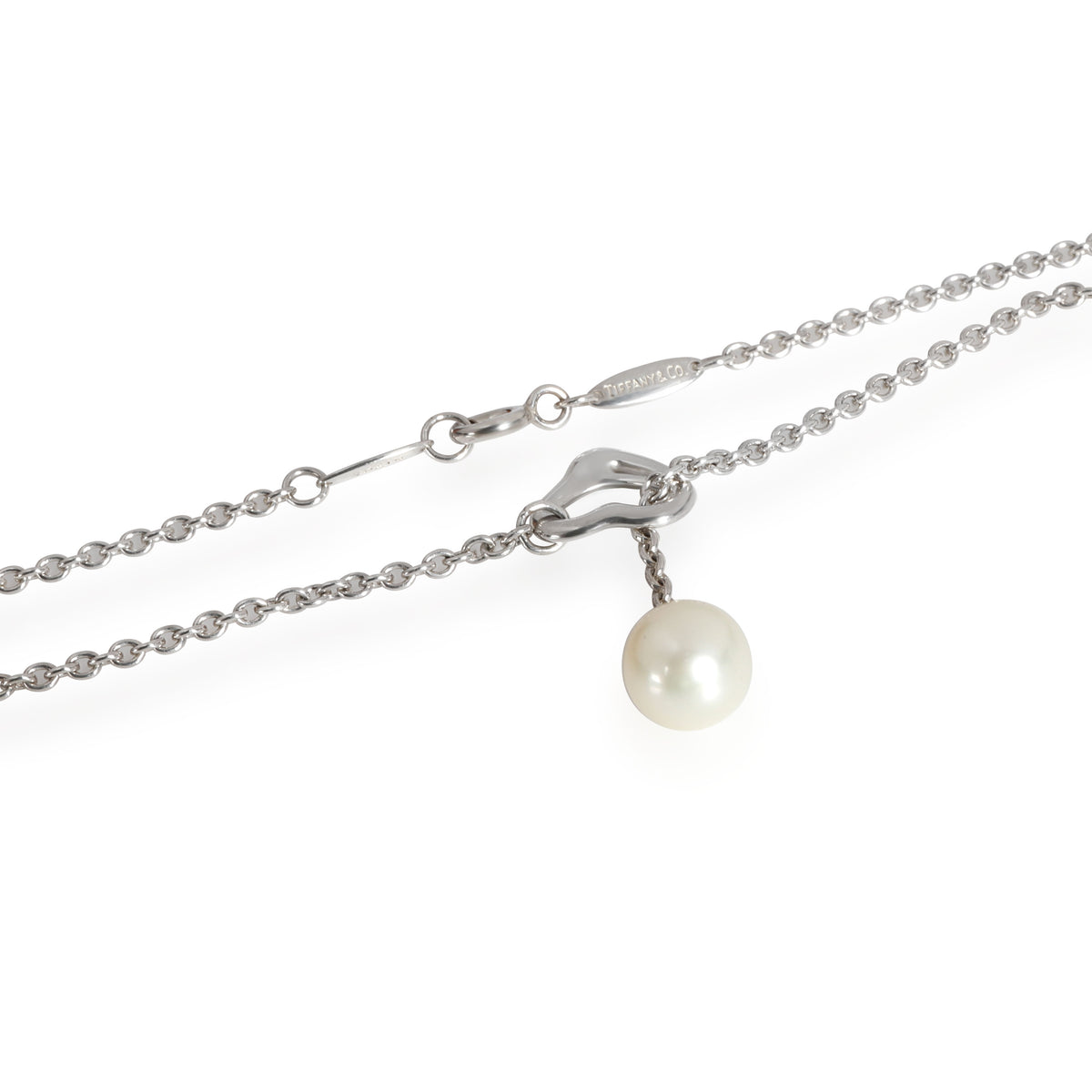 Tiffany & Co. Elsa Peretti Pearl Necklace in  Sterling Silver