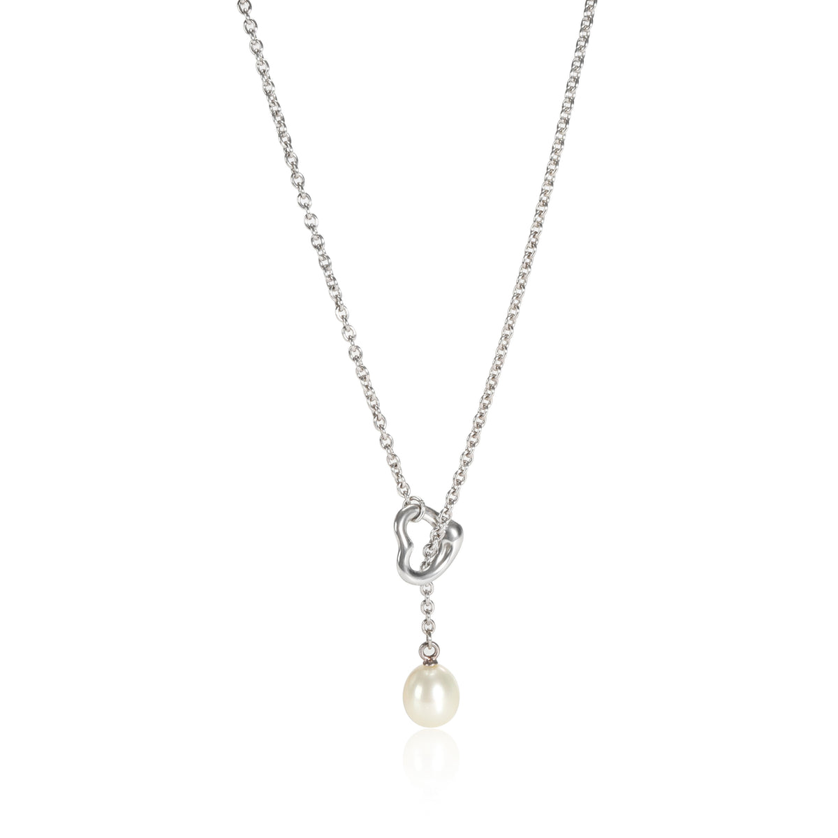 Tiffany & Co. Elsa Peretti Pearl Necklace in  Sterling Silver