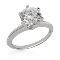 Tiffany & Co. Diamond Solitaire Engagement Ring in Platinum E VS2 2.04 CTW