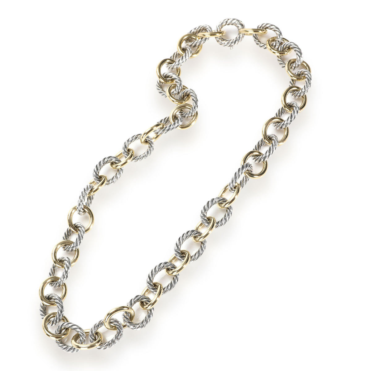 David Yurman Chain Necklace in 18K Yellow Gold/Sterling Silver