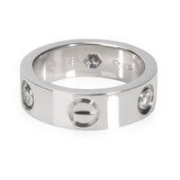 Cartier Love Ring with Diamonds in 18K White Gold 0.22 CTW