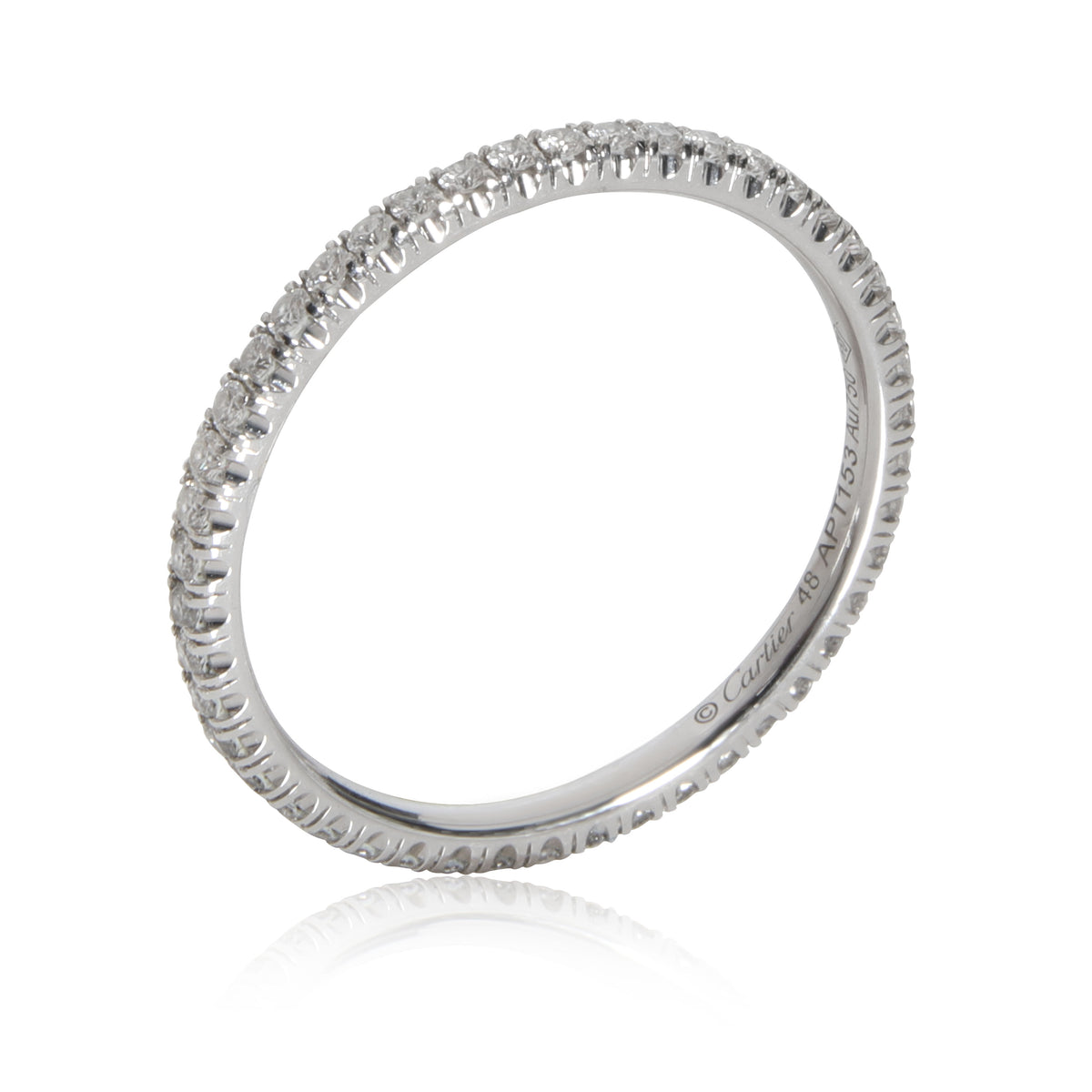 Cartier Entincelle Diamond Wedding Band in 18K White Gold 0.22 CTW