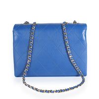 Chanel Blue Diamond Stitch Leather Crossbody Bag