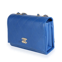 Chanel Blue Diamond Stitch Leather Crossbody Bag