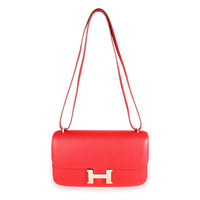 Hermès Rouge Casaque Epsom Constance Elan PHW