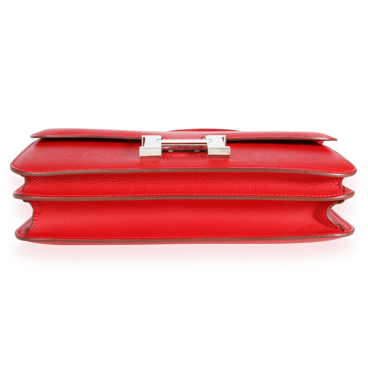 Hermes Constance Elan Bag in Casaque Red Original Epsom Leather and Silver  Hardware 