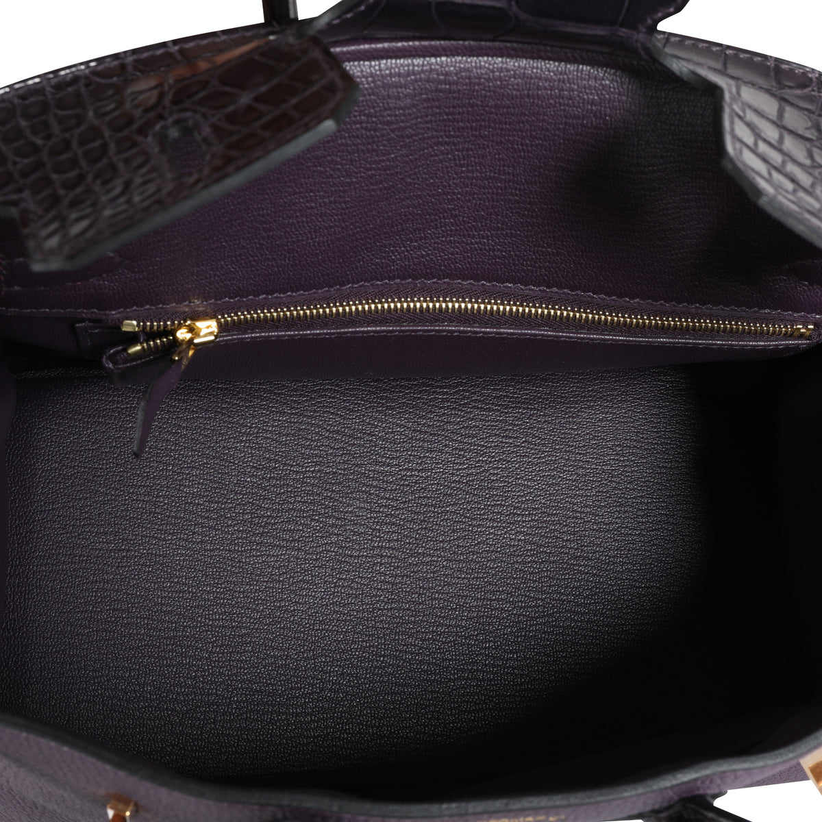 Raisin Togo and Alligator Birkin Touch 25 Rose Gold Hardware, 2019, Handbags & Accessories, 2021