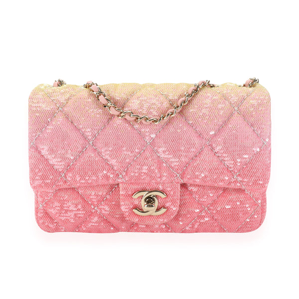 Chanel Pink Ombré Sequin Mini Flap Bag – myGemma
