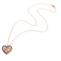 LeVian Hearts & Flowers Morganite Pendant in 14K Rose Gold