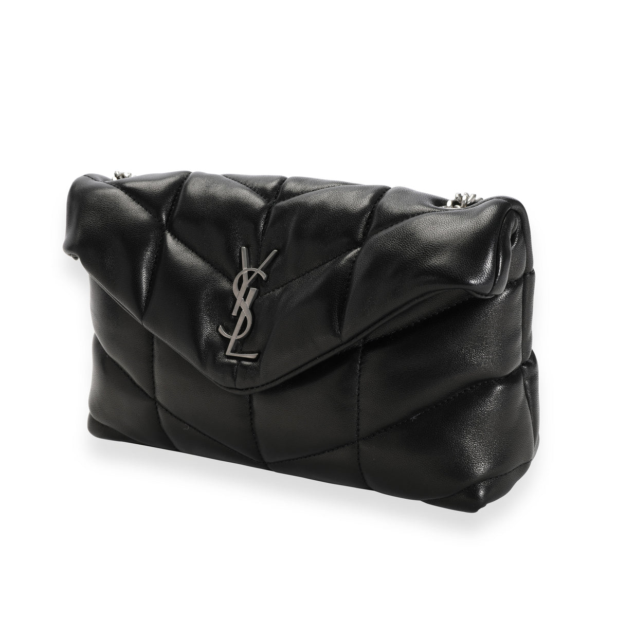 Saint Laurent Black Quilted Lambskin Mini Puffer Bag