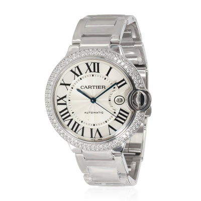 Cartier Ballon Bleu WE9009Z3 Men's Watch in 18kt White Gold