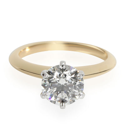 Tiffany & Co. Diamond Engagement Ring in 18K Yellow Gold/Platinum I VS2 1.36 CTW