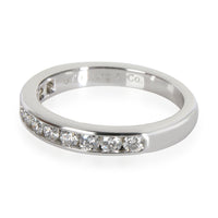 Tiffany & Co. 3 mm Channel Set Diamond Wedding Band in Platinum 0.33 Ctw