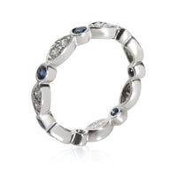 Tiffany & Co. Jazz Sapphire and Diamond Band in  Platinum Blue 0.35 CTW