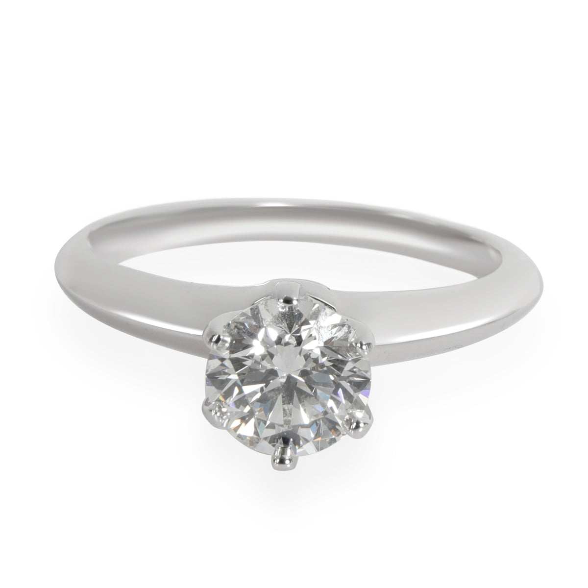 Tiffany & Co. Diamond Solitaire Engagement  Ring in Platinum H VVS2 1.01 CTW