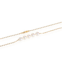 Pearls on a Chain Necklace in 14K Yellow Gold