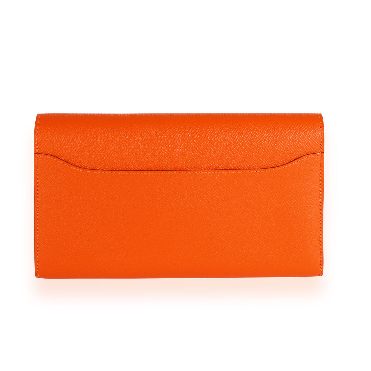 Hermès Orange Epsom Constance Long Wallet PHW