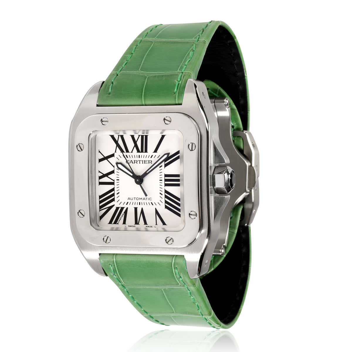 Cartier Santos 100 W20106X8 Unisex Watch in  Stainless Steel
