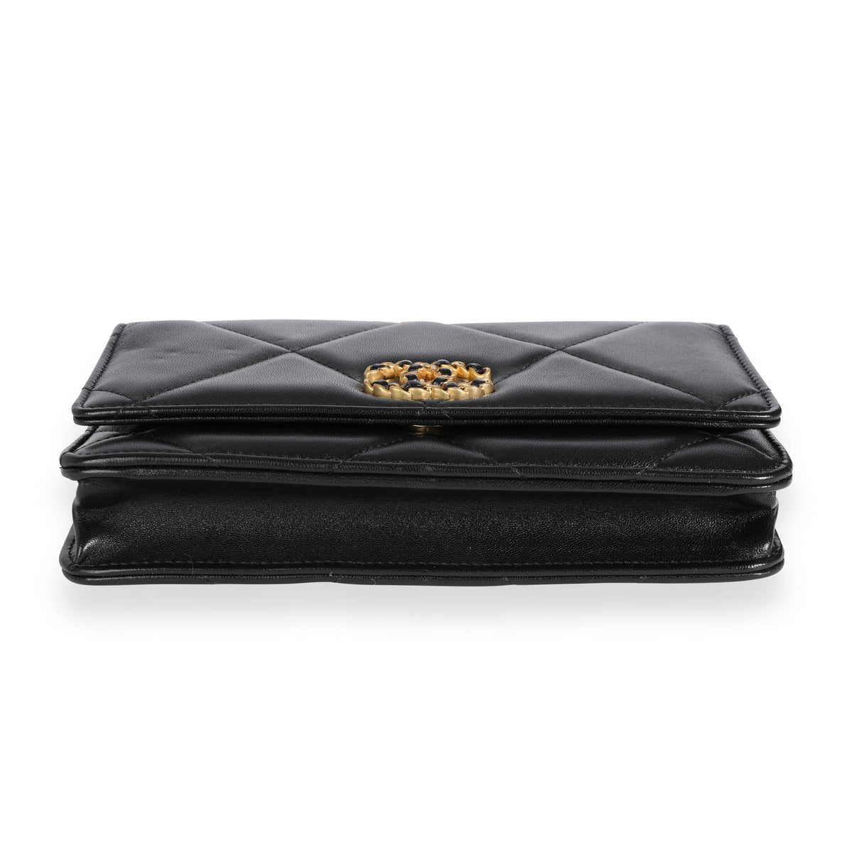 Chanel Black Quilted Lambskin Chanel 19 Wallet on Chain by WP