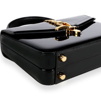 Gucci Black Patent Leather Sylvie 1969 Mini Top Handle Bag